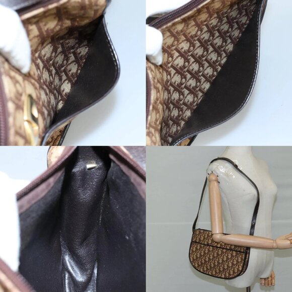 Christian Dior Trotter Canvas Shoulder Bag Brown Auth 108645V - Picture 14 of 14